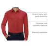 image:imageAlimens amp Gentle Mens Dress Shirts Long Sleeve Stretch Button Down Shirt  Wrinkle FreeRegular FitPocketWeddingCasualBusinessWorkChurchButton Up ShirtCollaredGraduationRed