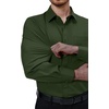 image:imageAlimens amp Gentle Mens Dress Shirts Long Sleeve Stretch Button Down Shirt  Wrinkle FreeRegular FitPocketWeddingCasualBusinessWorkChurchButton Up ShirtCollaredGraduationArmy Green