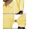 image:imageAlimens amp Gentle Mens Dress Shirts Long Sleeve Stretch Button Down Shirt  Wrinkle FreeRegular FitPocketWeddingCasualBusinessWorkChurchButton Up ShirtCollaredGraduationYellow