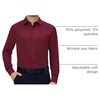 image:imageAlimens amp Gentle Mens Dress Shirts Long Sleeve Stretch Button Down Shirt  Wrinkle FreeRegular FitPocketWeddingCasualBusinessWorkChurchButton Up ShirtCollaredGraduationBurgundy