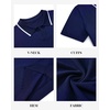 image:imageAlimens amp Gentle Mens Knitted Polo Shirts V Neck Collared Shirts for Golf  Textured Contrast Collar Breathable Casual Vacation Summer Beach Business Golf T Shirt Old Money Tops Vintage PulloverNavy Blue