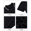 image:imageAlimens amp Gentle Mens Knitted Polo Shirts V Neck Collared Shirts for Golf  Textured Contrast Collar Breathable Casual Vacation Summer Beach Business Golf T Shirt Old Money Tops Vintage PulloverBlack