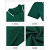 image:imageAlimens amp Gentle Mens Knitted Polo Shirts V Neck Collared Shirts for Golf  Textured Contrast Collar Breathable Casual Vacation Summer Beach Business Golf T Shirt Old Money Tops Vintage PulloverGreen