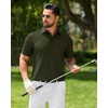 image:imageAlimens amp Gentle Mens Polo Shirt Stretch Short Sleeve Dry Fit Golf Shirts Moisture Wicking Breathable Tops Daily Tennis SportArmy Green