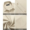 image:imageAlimens amp Gentle Mens Short Sleeve Dress Shirts Wrinkle Free Untucked Casual Button Down ShirtApricot