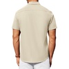 image:imageAlimens amp Gentle Mens Short Sleeve Dress Shirts Wrinkle Free Untucked Casual Button Down ShirtApricot