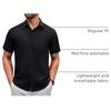 image:imageAlimens amp Gentle Mens Short Sleeve Dress Shirts Wrinkle Free Untucked Casual Button Down ShirtBlack