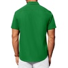 image:imageAlimens amp Gentle Mens Short Sleeve Dress Shirts Wrinkle Free Untucked Casual Button Down ShirtBright Green