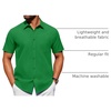 image:imageAlimens amp Gentle Mens Short Sleeve Dress Shirts Wrinkle Free Untucked Casual Button Down ShirtBright Green