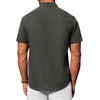 image:imageAlimens amp Gentle Mens Short Sleeve Dress Shirts Wrinkle Free Untucked Casual Button Down ShirtDark Grey