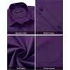 image:imageAlimens amp Gentle Mens Short Sleeve Dress Shirts Wrinkle Free Untucked Casual Button Down ShirtDark Purple