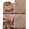 image:imageAlimens amp Gentle Mens Short Sleeve Dress Shirts Wrinkle Free Untucked Casual Button Down ShirtKhaki