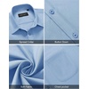 image:imageAlimens amp Gentle Mens Short Sleeve Dress Shirts Wrinkle Free Untucked Casual Button Down ShirtLight Blue