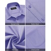 image:imageAlimens amp Gentle Mens Short Sleeve Dress Shirts Wrinkle Free Untucked Casual Button Down ShirtLight Purple