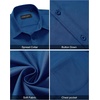 image:imageAlimens amp Gentle Mens Short Sleeve Dress Shirts Wrinkle Free Untucked Casual Button Down ShirtPeacock Blue