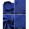 image:imageAlimens amp Gentle Mens Short Sleeve Dress Shirts Wrinkle Free Untucked Casual Button Down ShirtRoyal Blue