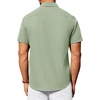 image:imageAlimens amp Gentle Mens Short Sleeve Dress Shirts Wrinkle Free Untucked Casual Button Down ShirtSage Green