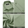 image:imageAlimens amp Gentle Mens Short Sleeve Dress Shirts Wrinkle Free Untucked Casual Button Down ShirtSage Green