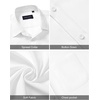 image:imageAlimens amp Gentle Mens Short Sleeve Dress Shirts Wrinkle Free Untucked Casual Button Down ShirtWhite
