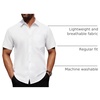 image:imageAlimens amp Gentle Mens Short Sleeve Dress Shirts Wrinkle Free Untucked Casual Button Down ShirtWhite