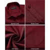 image:imageAlimens amp Gentle Mens Short Sleeve Dress Shirts Wrinkle Free Untucked Casual Button Down ShirtWine Red