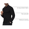 image:imageAlimens amp Gentle Stretch Mens Dress Shirts Slim Fit Long Sleeve Casual Skinny Muscle Fit Wrinkle Free Button Down ShirtBlack