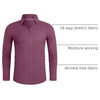 image:imageAlimens amp Gentle Stretch Mens Dress Shirts Slim Fit Long Sleeve Casual Skinny Muscle Fit Wrinkle Free Button Down ShirtMellow Mauve
