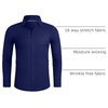 image:imageAlimens amp Gentle Stretch Mens Dress Shirts Slim Fit Long Sleeve Casual Skinny Muscle Fit Wrinkle Free Button Down ShirtNavy Blue