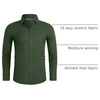 image:imageAlimens amp Gentle Stretch Mens Dress Shirts Slim Fit Long Sleeve Casual Skinny Muscle Fit Wrinkle Free Button Down ShirtOlive