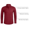 image:imageAlimens amp Gentle Stretch Mens Dress Shirts Slim Fit Long Sleeve Casual Skinny Muscle Fit Wrinkle Free Button Down ShirtRuby Red