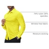 image:imageAlimens amp Gentle Stretch Mens Dress Shirts Slim Fit Long Sleeve Casual Skinny Muscle Fit Wrinkle Free Button Down ShirtYellow