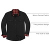 image:imageAlimensampGentle Mens Flannel Shacket Cotton Regular Fit Holiday Outfit  Casual Classic Outfit Cotton Shacket Winter Warmth Family Party Outdoor Regular Fit Pocket Button UpBlack