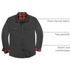 image:imageAlimensampGentle Mens Flannel Shacket Cotton Regular Fit Holiday Outfit  Casual Classic Outfit Cotton Shacket Winter Warmth Family Party Outdoor Regular Fit Pocket Button UpDark Grey