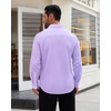 image:imageMens Dress Shirt Long Sleeve Wrinkle Free Stretch Button Down Shirt  Business Casual Solid Top with Pocket Breathable AntiShrink Regular Fit AllSeason Wear Wedding Work Daily Date VacationLavender Purple
