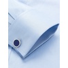image:imageMens Dress Shirts French Cuff Regular Fit Formal Tuxedo Cufflinks Shirt  French cuff Cufflinks shirt Long sleeve Regular fit for Wedding Prom Business Fathers day Evening Formal occasionTwilled Blue