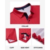 image:imageMens Polo Shirts Dry Fit Breathable Printed Golf Shirt Summer  Dry Fit Stretch Moisture Wicking Upf Lightweight Pattern Casual Business Tennis Sport Beach Holiday Party GiftRed Black Dots