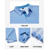 image:imageMens Polo Shirts Dry Fit Breathable Printed Golf Shirt Summer  Dry Fit Stretch Moisture Wicking Upf Lightweight Pattern Casual Business Tennis Sport Beach Holiday Party GiftWhite Blue