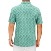 image:imageMens Polo Shirts Dry Fit Breathable Printed Golf Shirt Summer  Dry Fit Stretch Moisture Wicking Upf Lightweight Pattern Casual Business Tennis Sport Beach Holiday Party GiftTeal Hawaii Ocean