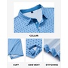 image:imageMens Polo Shirts Dry Fit Breathable Printed Golf Shirt Summer  Dry Fit Stretch Moisture Wicking Upf Lightweight Pattern Casual Business Tennis Sport Beach Holiday Party GiftBlue Dots