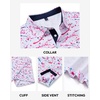 image:imageMens Polo Shirts Dry Fit Breathable Printed Golf Shirt Summer  Dry Fit Stretch Moisture Wicking Upf Lightweight Pattern Casual Business Tennis Sport Beach Holiday Party GiftWhite Color