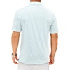 image:imageMens Polo Shirts Dry Fit Breathable Printed Golf Shirt Summer  Dry Fit Stretch Moisture Wicking Upf Lightweight Pattern Casual Business Tennis Sport Beach Holiday Party GiftWhite Teal Dots