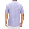 image:imageMens Polo Shirts Dry Fit Breathable Printed Golf Shirt Summer  Dry Fit Stretch Moisture Wicking Upf Lightweight Pattern Casual Business Tennis Sport Beach Holiday Party GiftGrey Purple Ocean