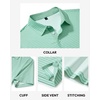 image:imageMens Polo Shirts Dry Fit Breathable Printed Golf Shirt Summer  Dry Fit Stretch Moisture Wicking Upf Lightweight Pattern Casual Business Tennis Sport Beach Holiday Party GiftGreen White Stripe