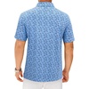 image:imageMens Polo Shirts Dry Fit Breathable Printed Golf Shirt Summer  Dry Fit Stretch Moisture Wicking Upf Lightweight Pattern Casual Business Tennis Sport Beach Holiday Party GiftBlue Hawaii Ocean