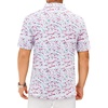 image:imageMens Polo Shirts Dry Fit Breathable Printed Golf Shirt Summer  Dry Fit Stretch Moisture Wicking Upf Lightweight Pattern Casual Business Tennis Sport Beach Holiday Party GiftWhite Color