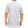 image:imageMens Polo Shirts Dry Fit Breathable Printed Golf Shirt Summer  Dry Fit Stretch Moisture Wicking Upf Lightweight Pattern Casual Business Tennis Sport Beach Holiday Party GiftWhite Golf