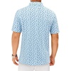 image:imageMens Polo Shirts Dry Fit Breathable Printed Golf Shirt Summer  Dry Fit Stretch Moisture Wicking Upf Lightweight Pattern Casual Business Tennis Sport Beach Holiday Party GiftLight Blue Dinosaur