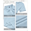 image:imageMens Polo Shirts Short Sleeve Knit Stretch Lightweight Casual Summer Shirt  Breathable Wrinkle Free No Shrinkage No Deformation Knit Pleated Textured Design Regular Fit Vacation Wedding BusinessBlue