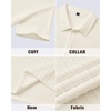 image:imageMens Polo Shirts Short Sleeve Textured Knit Casual Stretchy Golf Shirts  Casual Summer Beach Vacation Work Office Lightweight Breathable Stretchy Soft To Easy Care Spread Collar Regular FitBeige