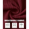 image:imageMens Polo Shirts Short Sleeve Textured Knit Casual Stretchy Golf Shirts  Casual Summer Beach Vacation Work Office Lightweight Breathable Stretchy Soft To Easy Care Spread Collar Regular FitBurgundy